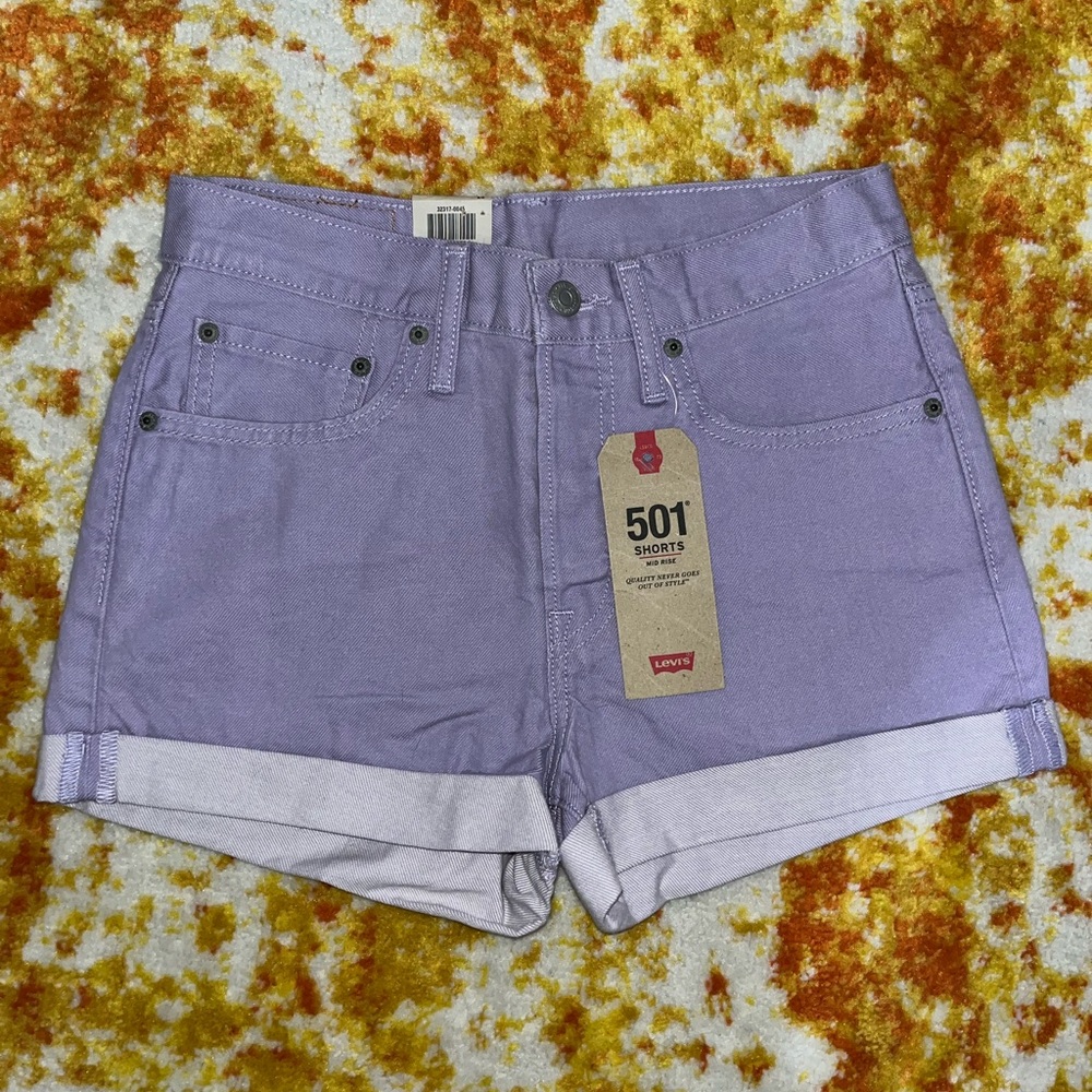 NWT Purple Levi’s 501 Shorts